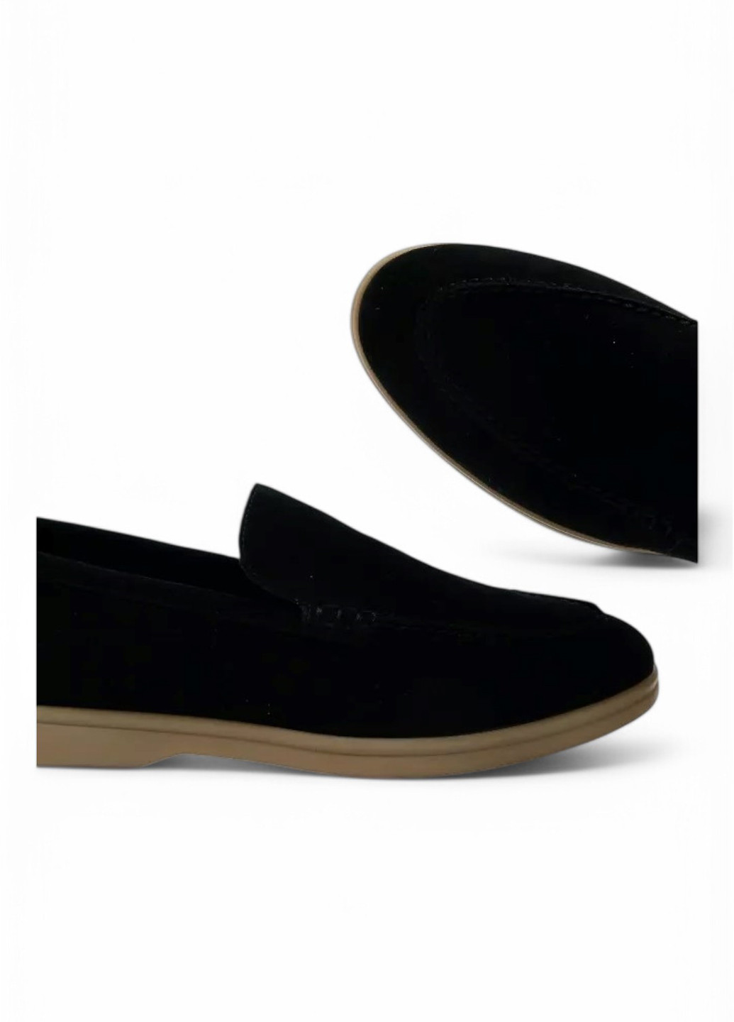Anna Lucci Туфлі лофери чорний з натуральна замша, туреччина — демісезон (329348853)
