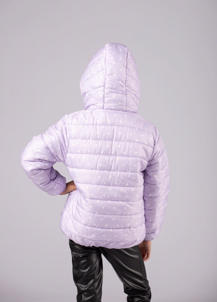 Лавандовая демисезонная флисовая демисезонная куртка для девочки MDM