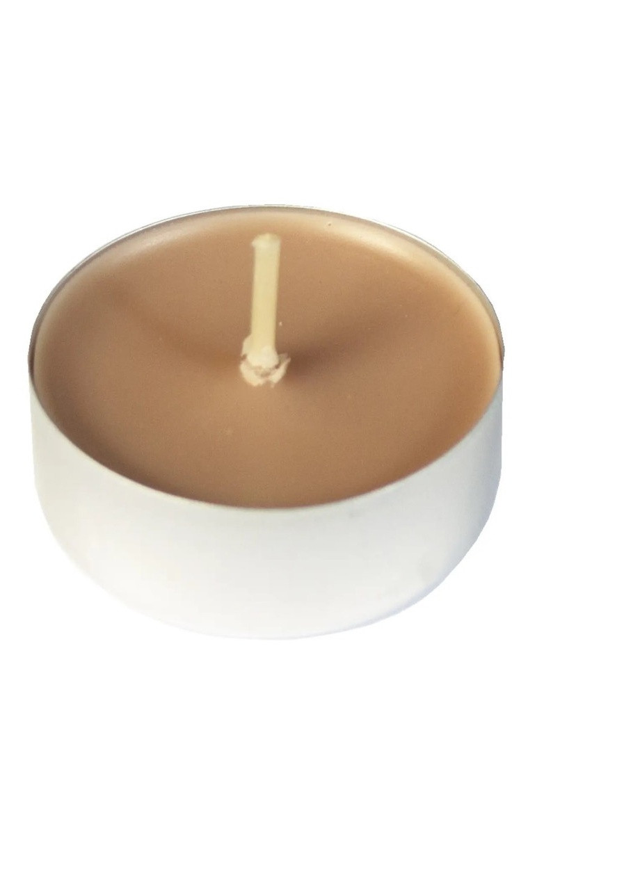 Аромасвічки чайні набір 6 штук КОРИЦЯ, свічки плаваючі господарські столові парафінові круглі для дому, свічка воскова No Brand (255371546)