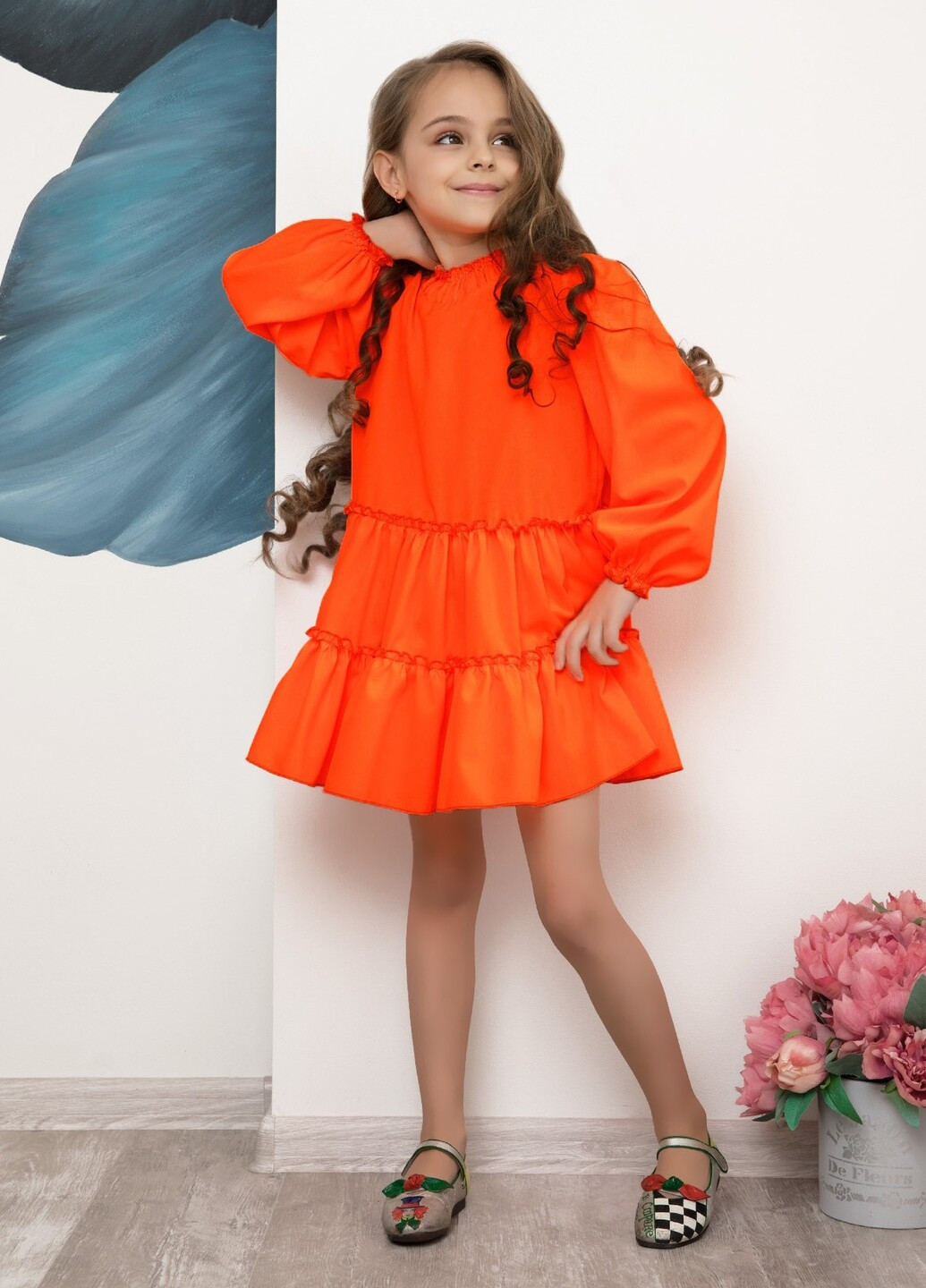 Помаранчева дитячі сукні ISSA PLUS (222865340)