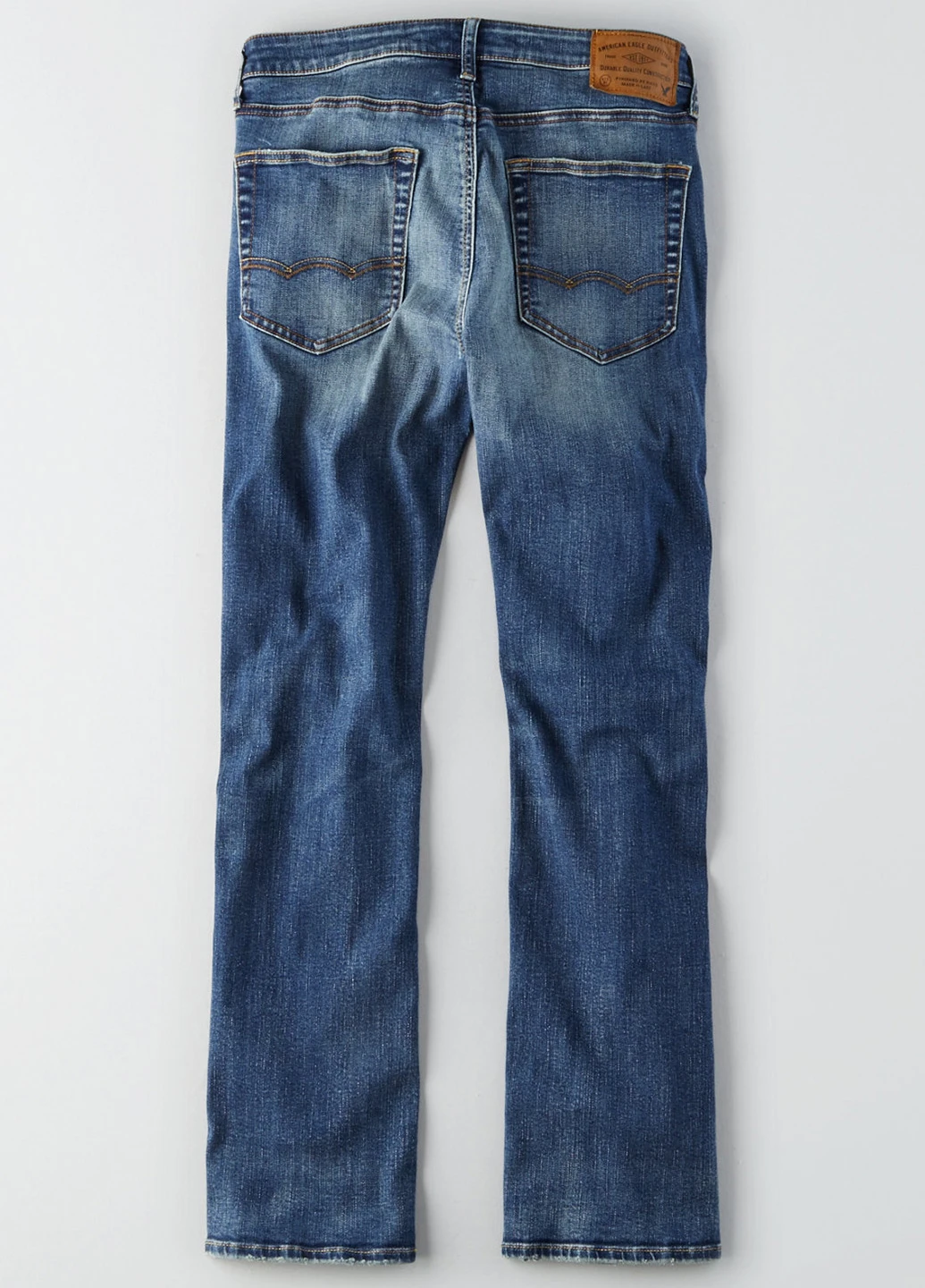 Синие демисезонные прямые джинсы American Eagle
