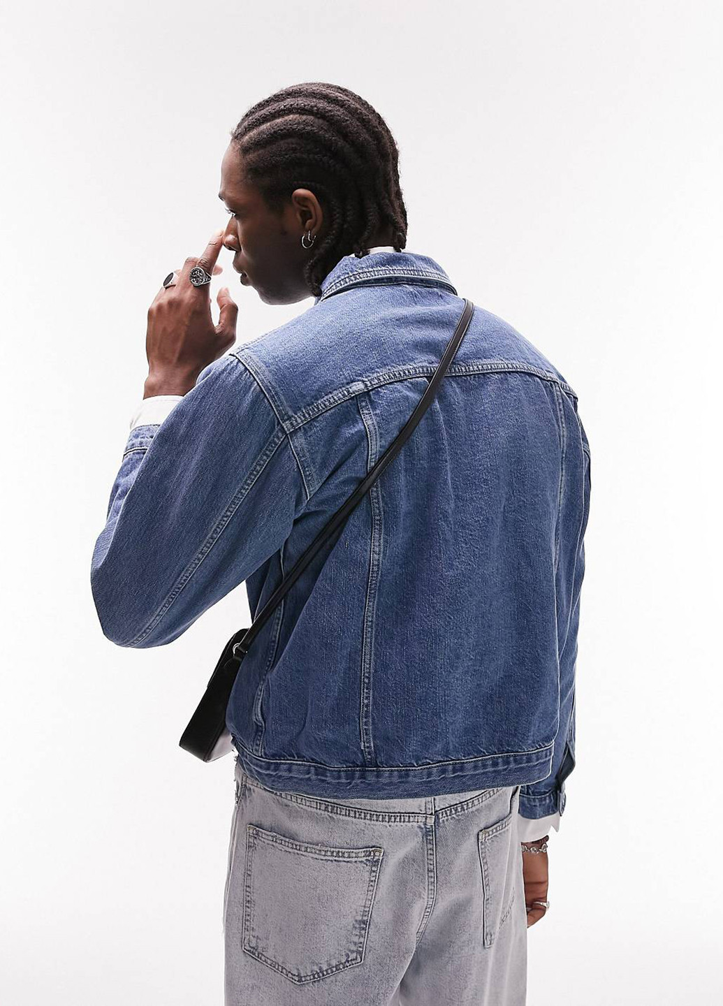 Синя демісезонна куртка куртка-піджак Topman