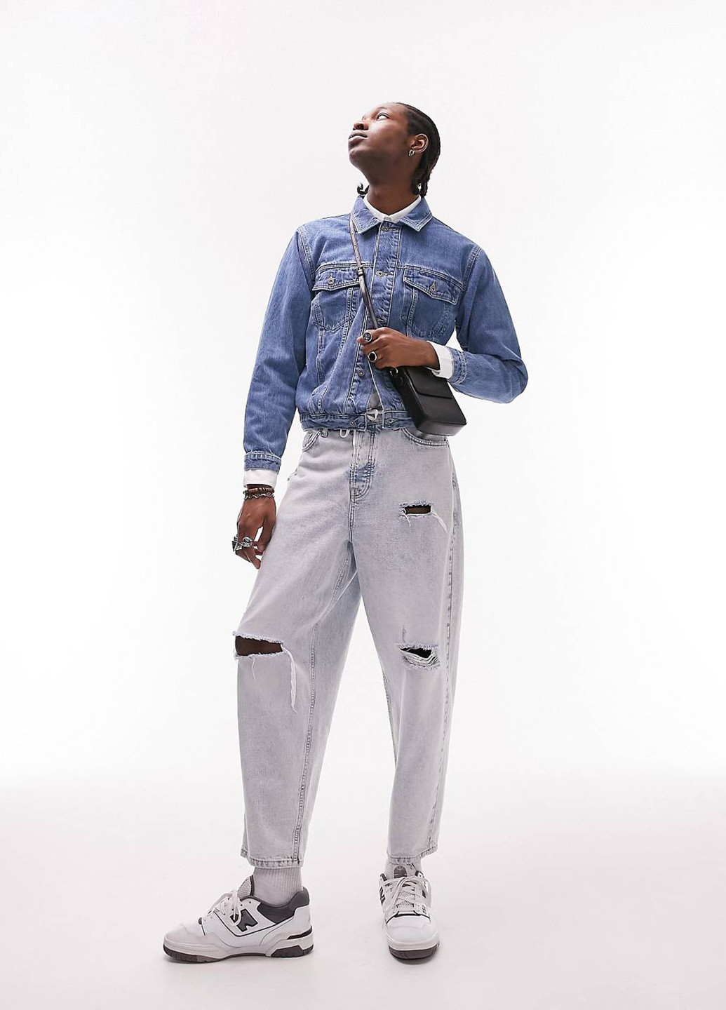 Синя демісезонна куртка куртка-піджак Topman