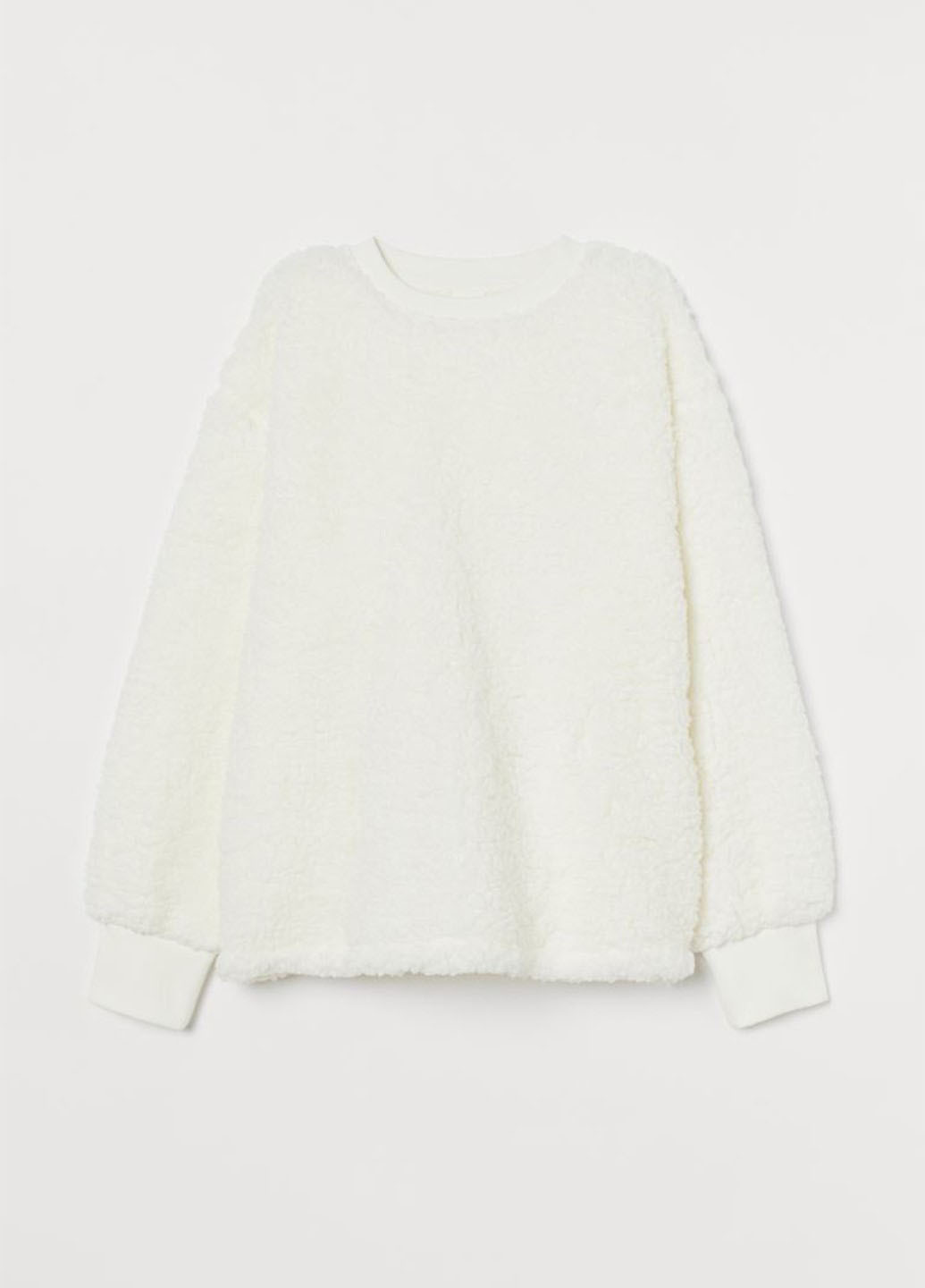 Молочний світшот H&M однотонний без декору (362050344)