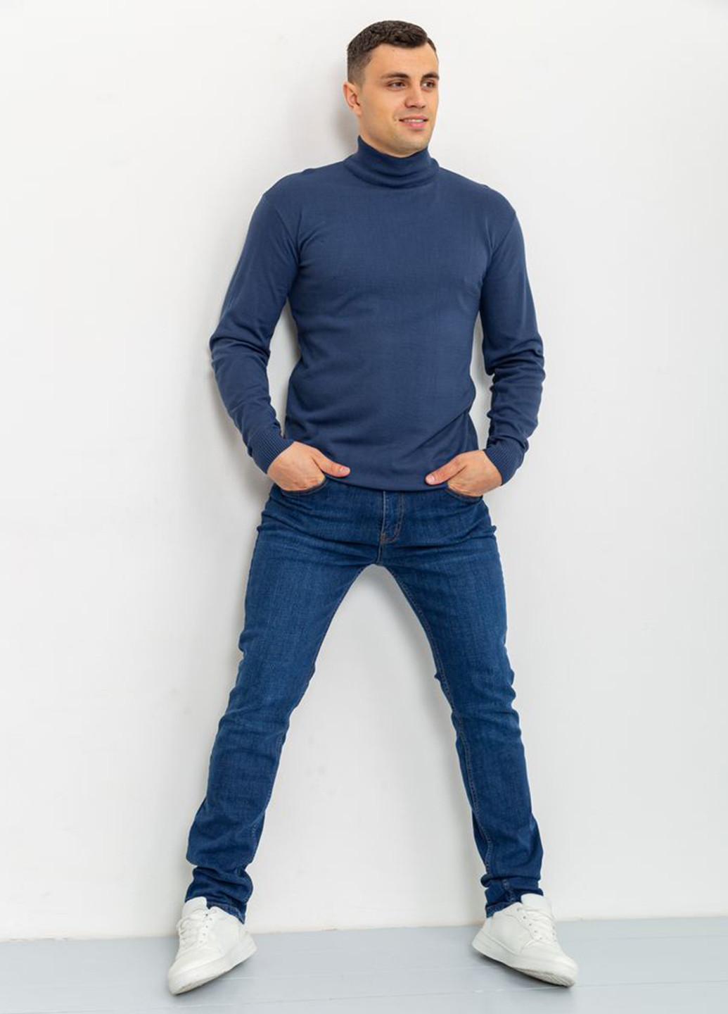 Серо-синий демисезонный свитер Ager