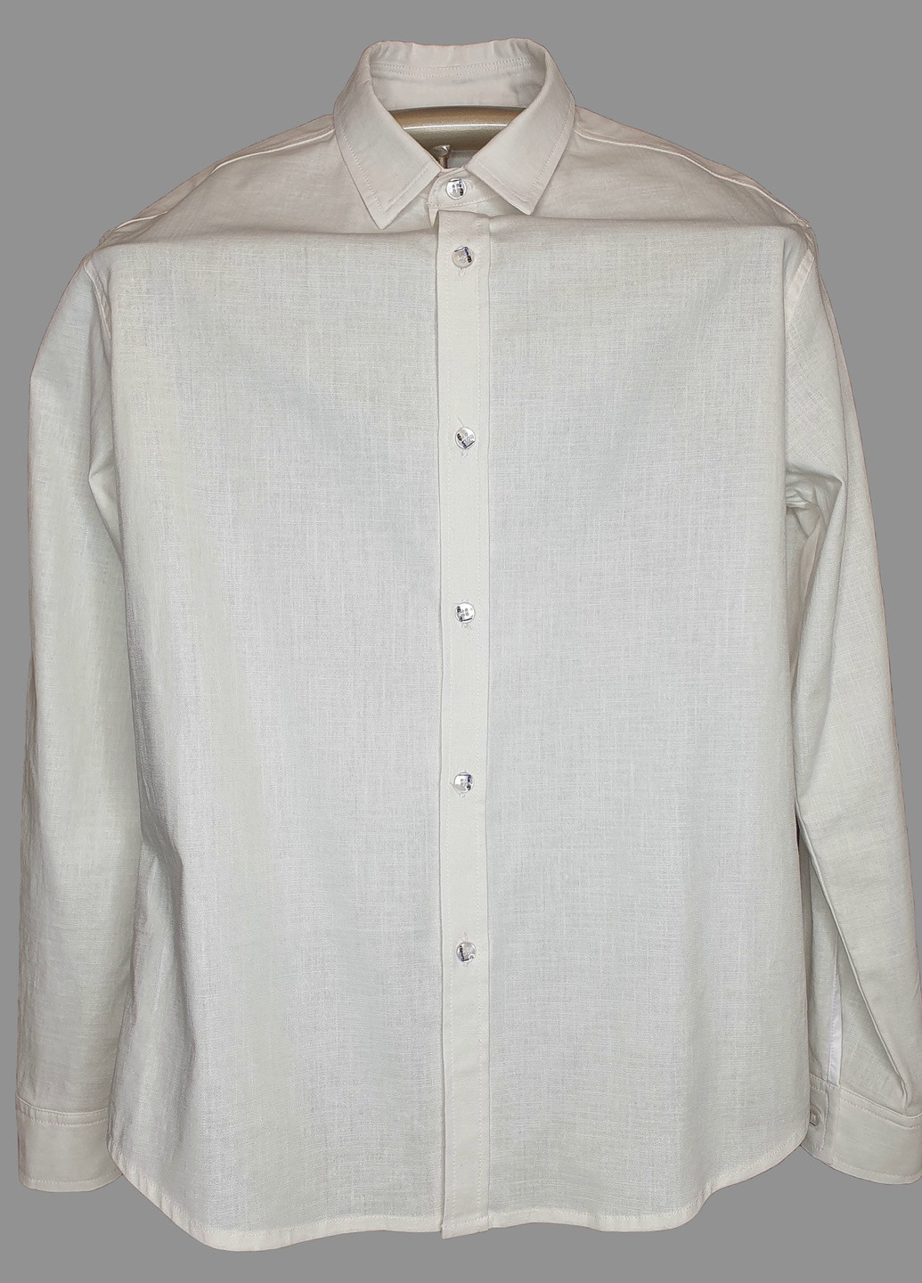 Белая кэжуал рубашка однотонная No Brand