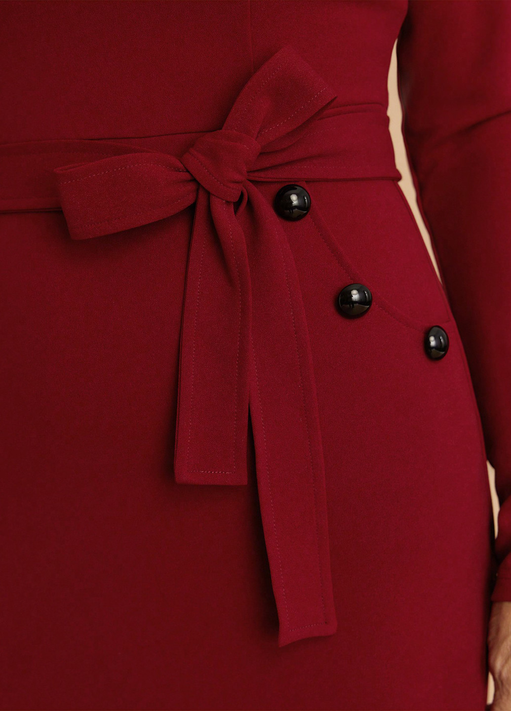 Бордова кежуал сукня футляр SHEIN однотонна