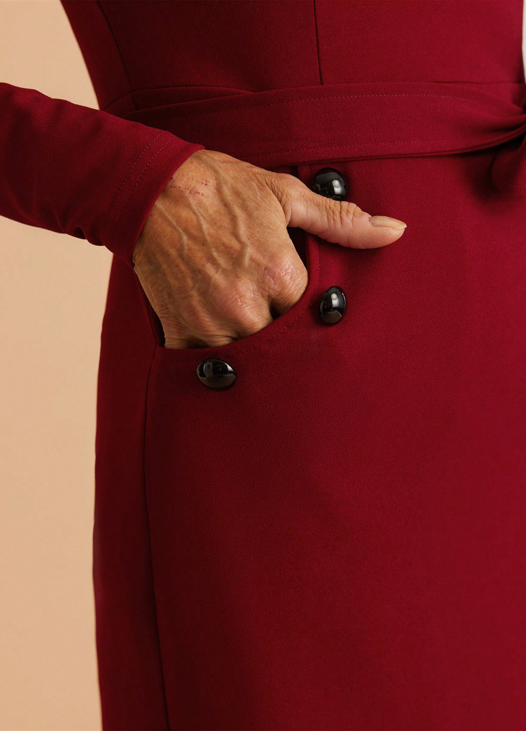 Бордова кежуал сукня футляр SHEIN однотонна