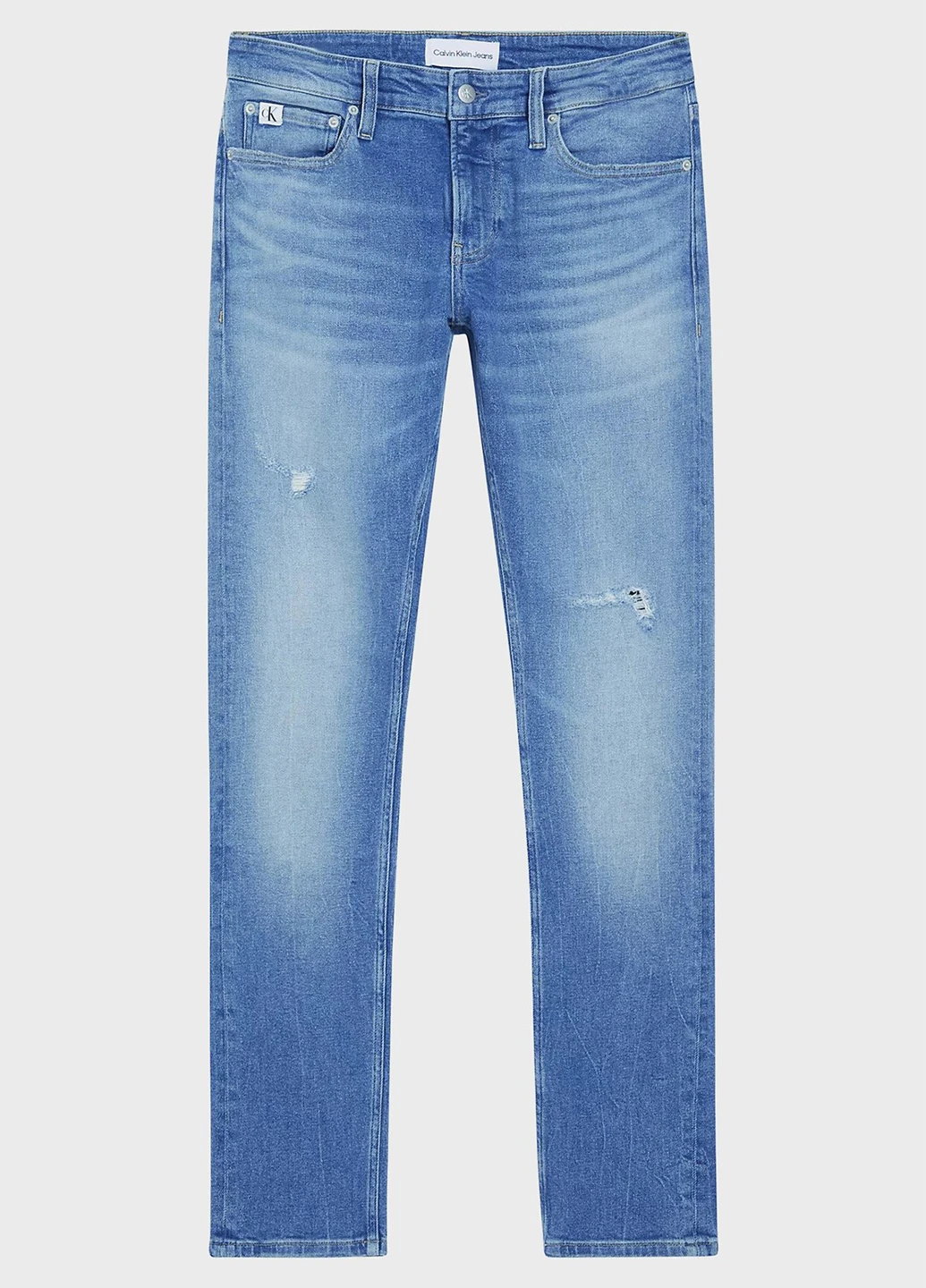 Синие демисезонные слим джинсы Calvin Klein Jeans
