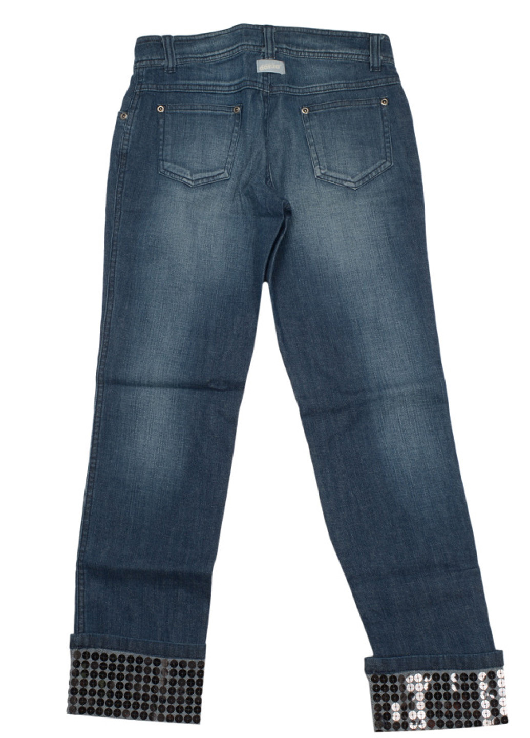 Синие демисезонные со средней талией джинсы Danza