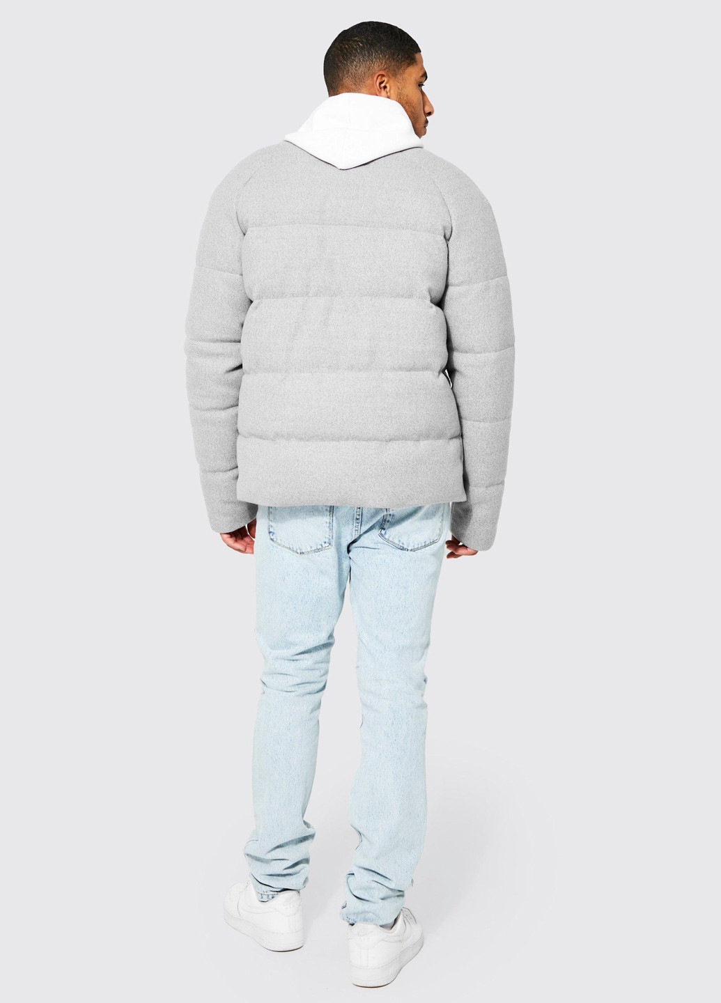 Светло-серая демисезонная куртка Boohoo