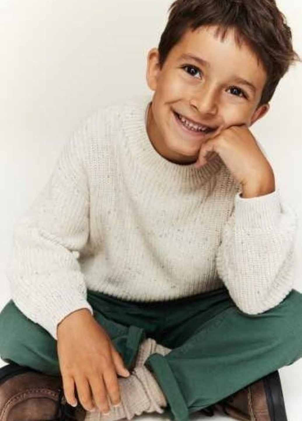 Темно-зеленые кэжуал демисезонные брюки прямые H&M