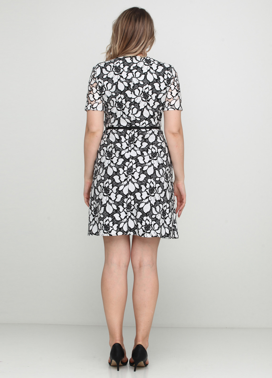 Черно-белое кэжуал платье Gerry Weber с цветочным принтом