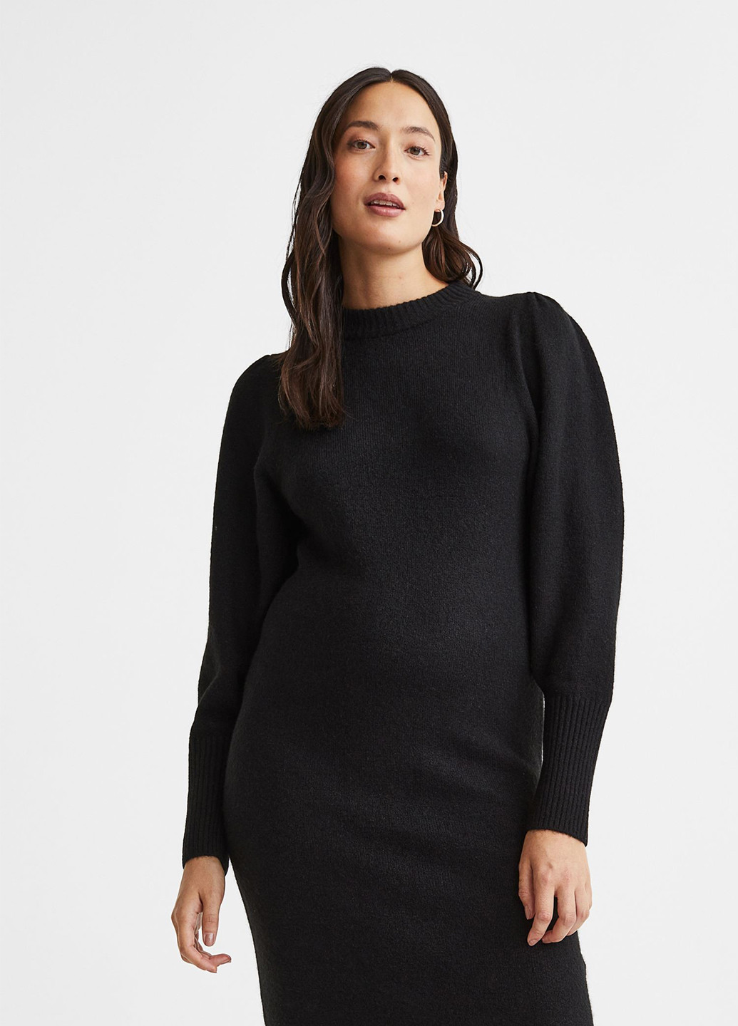 Чорна кежуал сукня зимова сукня светр H&M однотонна