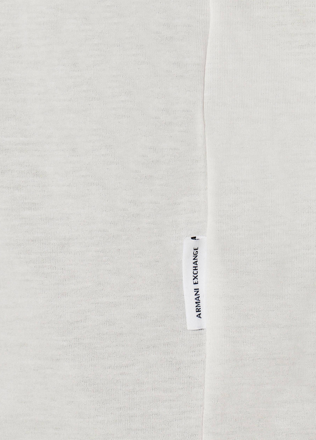 Молочный демисезонный кэжуал лонгслив Armani Exchange однотонный