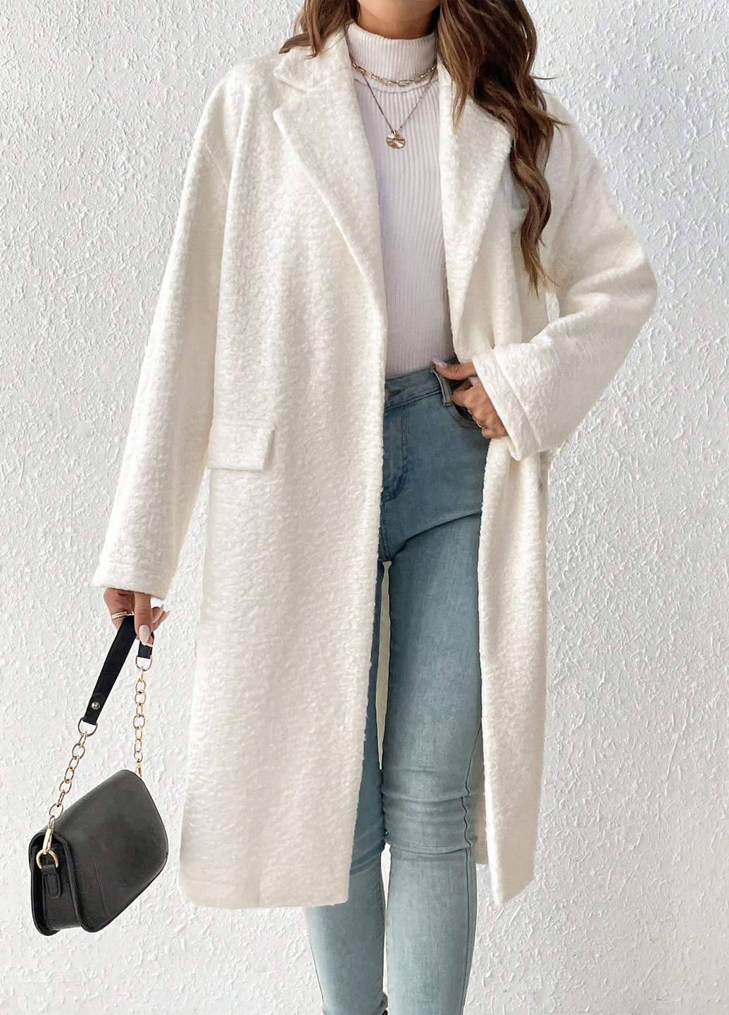 Молочне демісезонне Пальто SHEIN