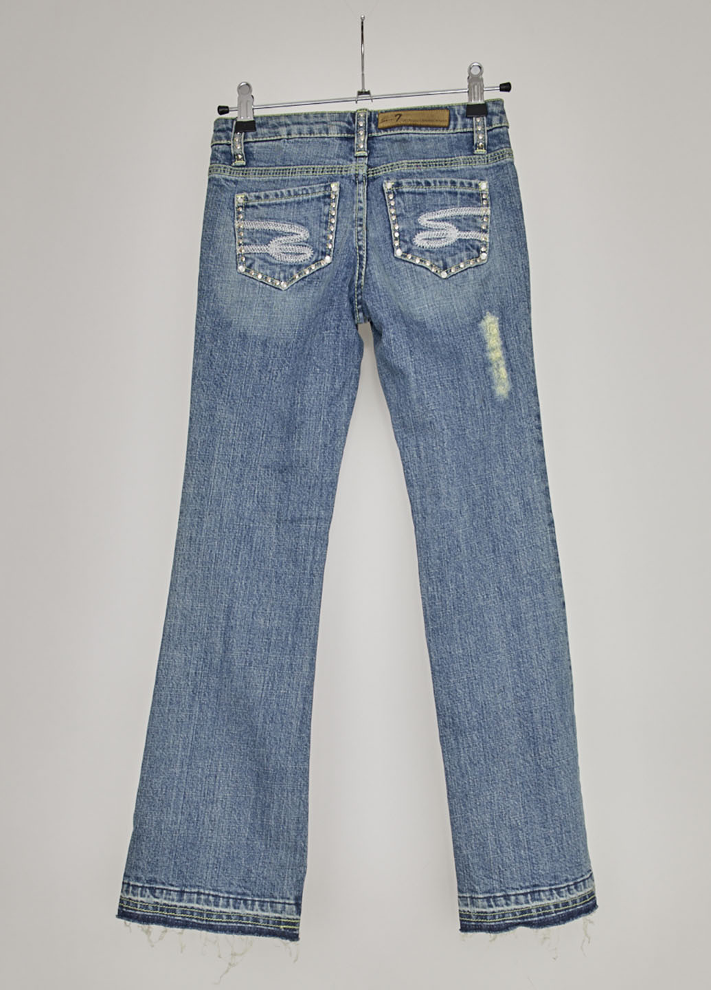 Синие демисезонные со средней талией джинсы Seven