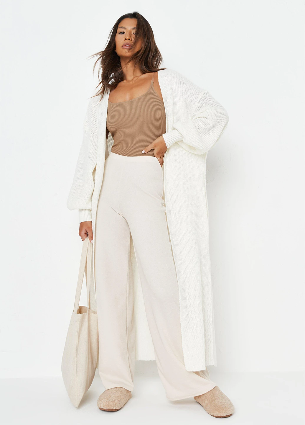 Белый демисезонный кардиган Missguided