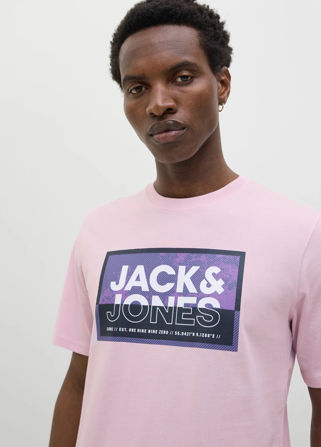 Светло-розовая футболка Jack & Jones