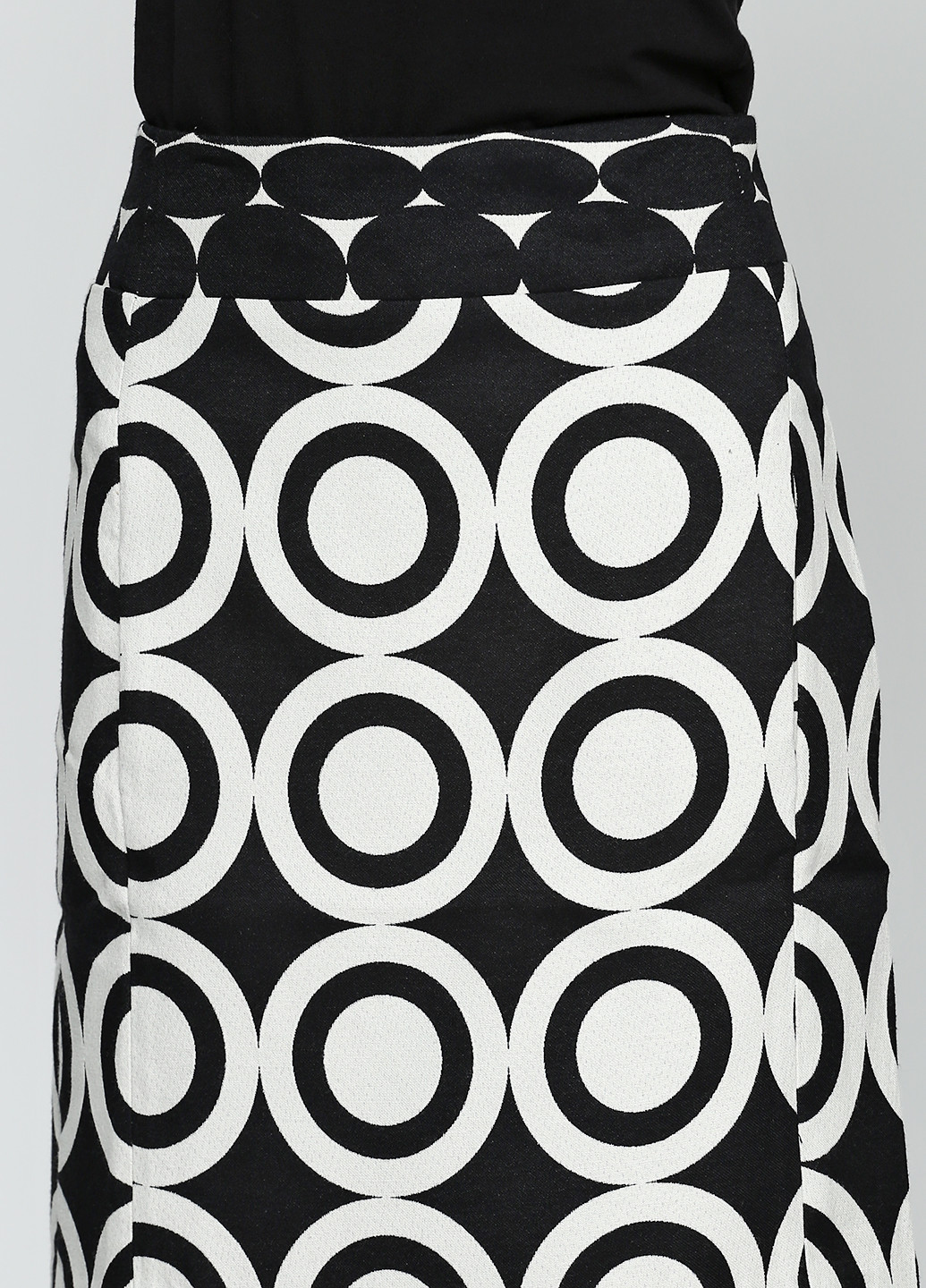 Белая кэжуал с абстрактным узором юбка Desigual а-силуэта (трапеция), а-силуэта (трапеция)