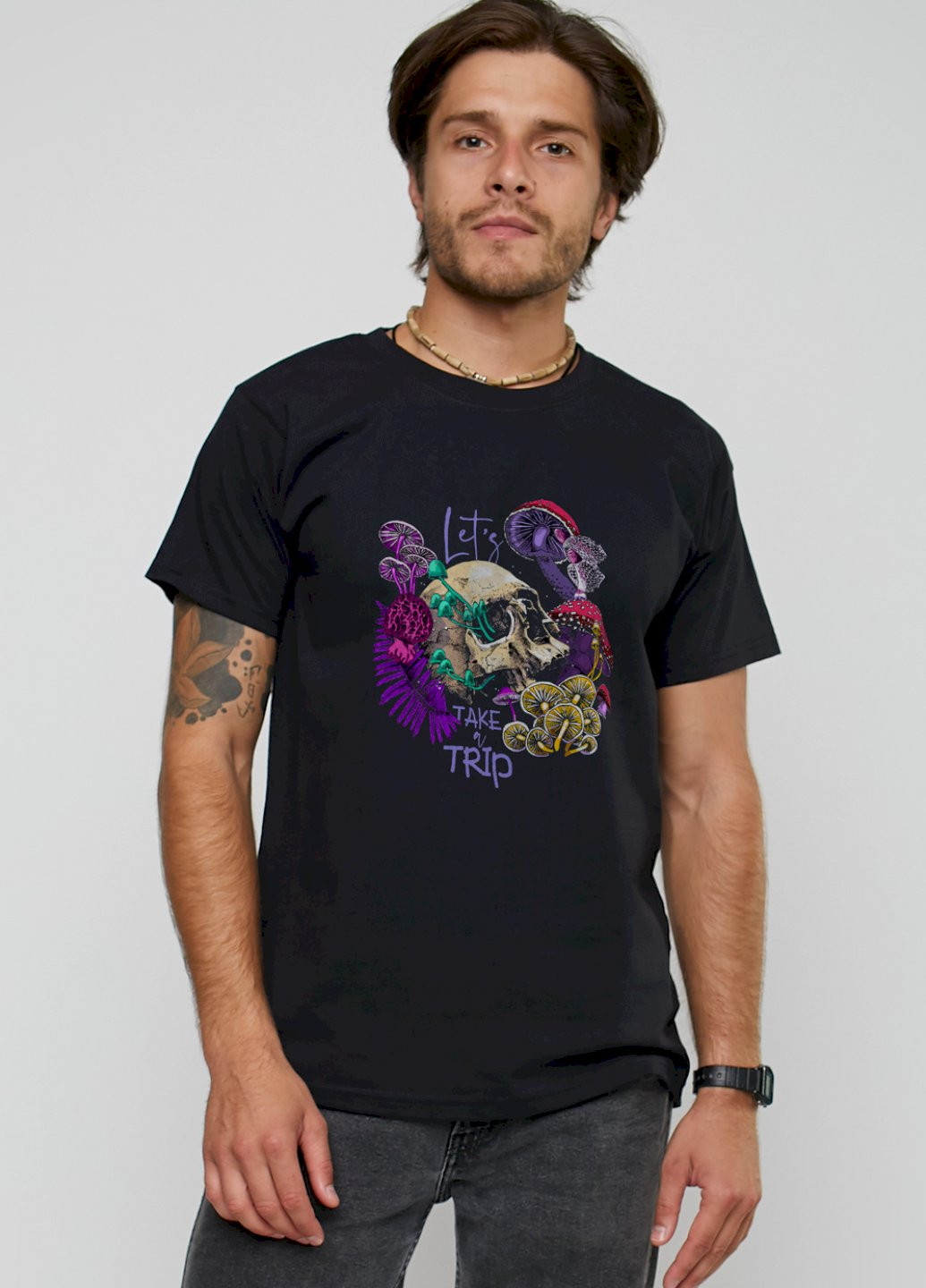 Чорна футболка чоловіча YAPPI