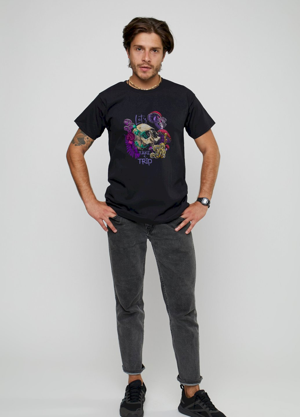 Чорна футболка чоловіча YAPPI