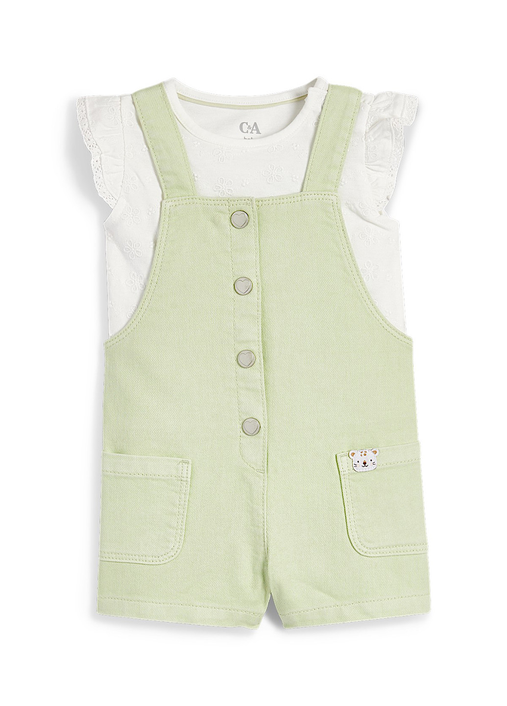 Комбинированный летний комплект (комбинезон, футболка) C&A