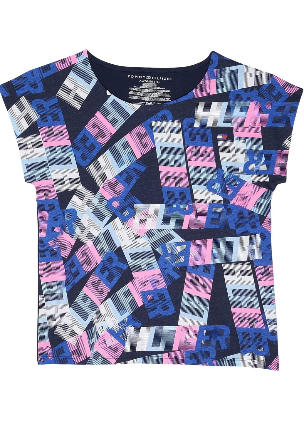 Синяя летняя футболка Tommy Hilfiger