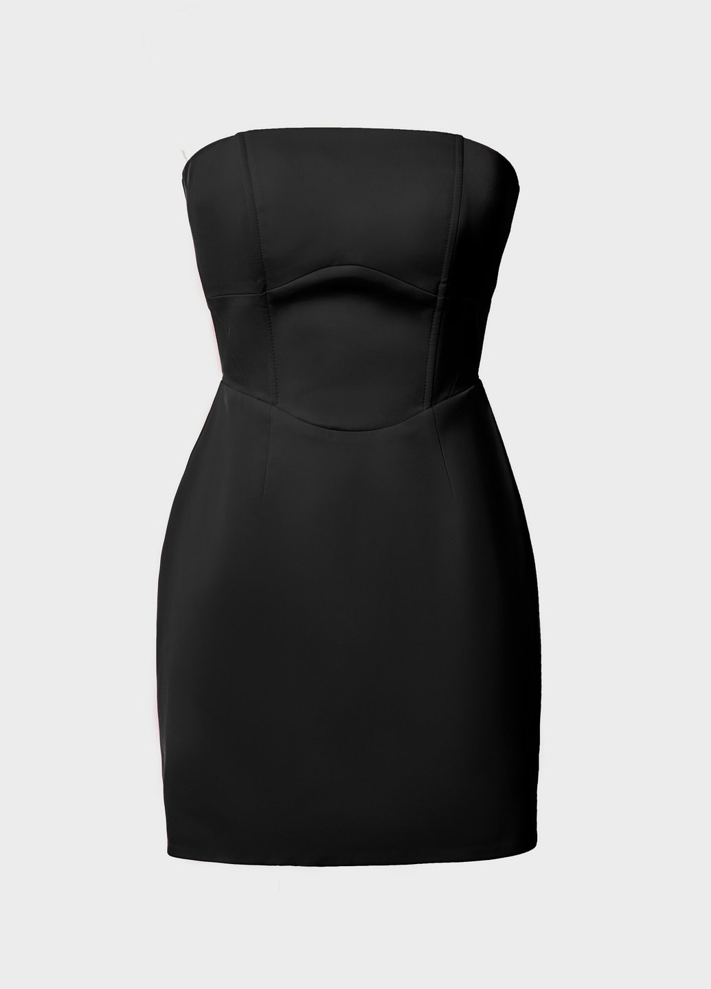 Черное коктейльное платье бандо Gepur однотонное