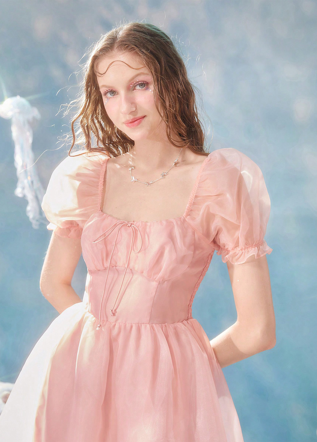 Рожева кежуал сукня кльош SHEIN однотонна