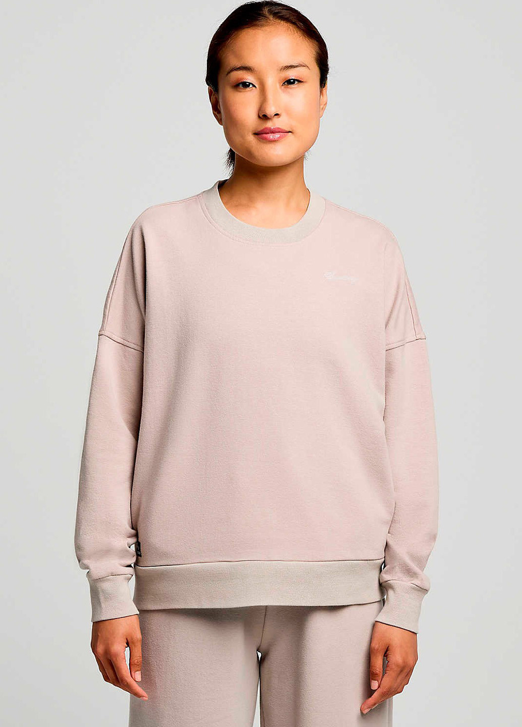 Пудровый свитшот Saucony однотонный нашивки (316111101)