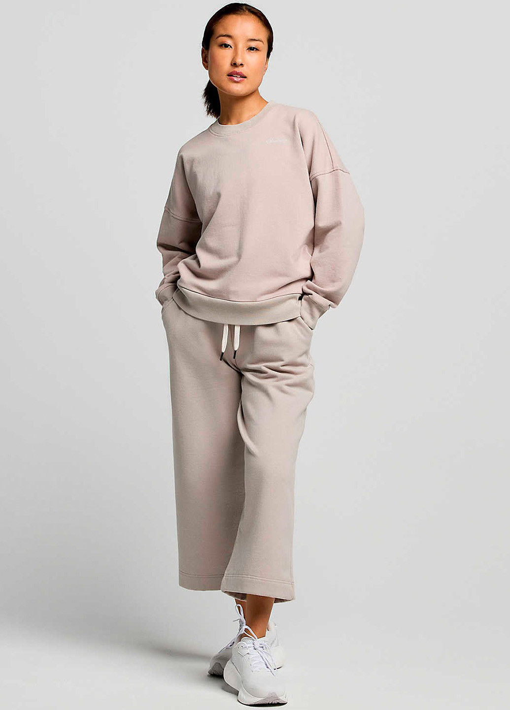 Пудровый свитшот Saucony однотонный нашивки (316111101)