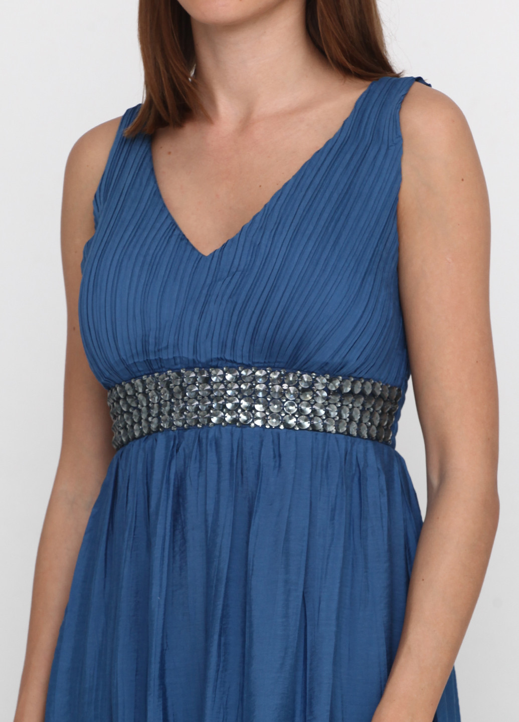 Синее вечернее платье в греческом стиле Whole Folks однотонное