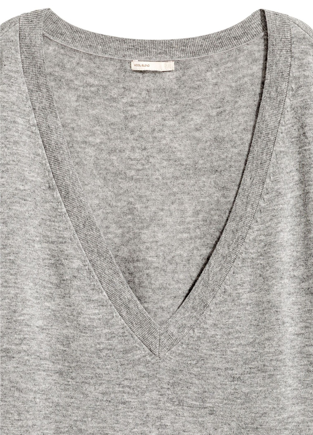 Серый зимний свитер шерстяной оверсайз H&M