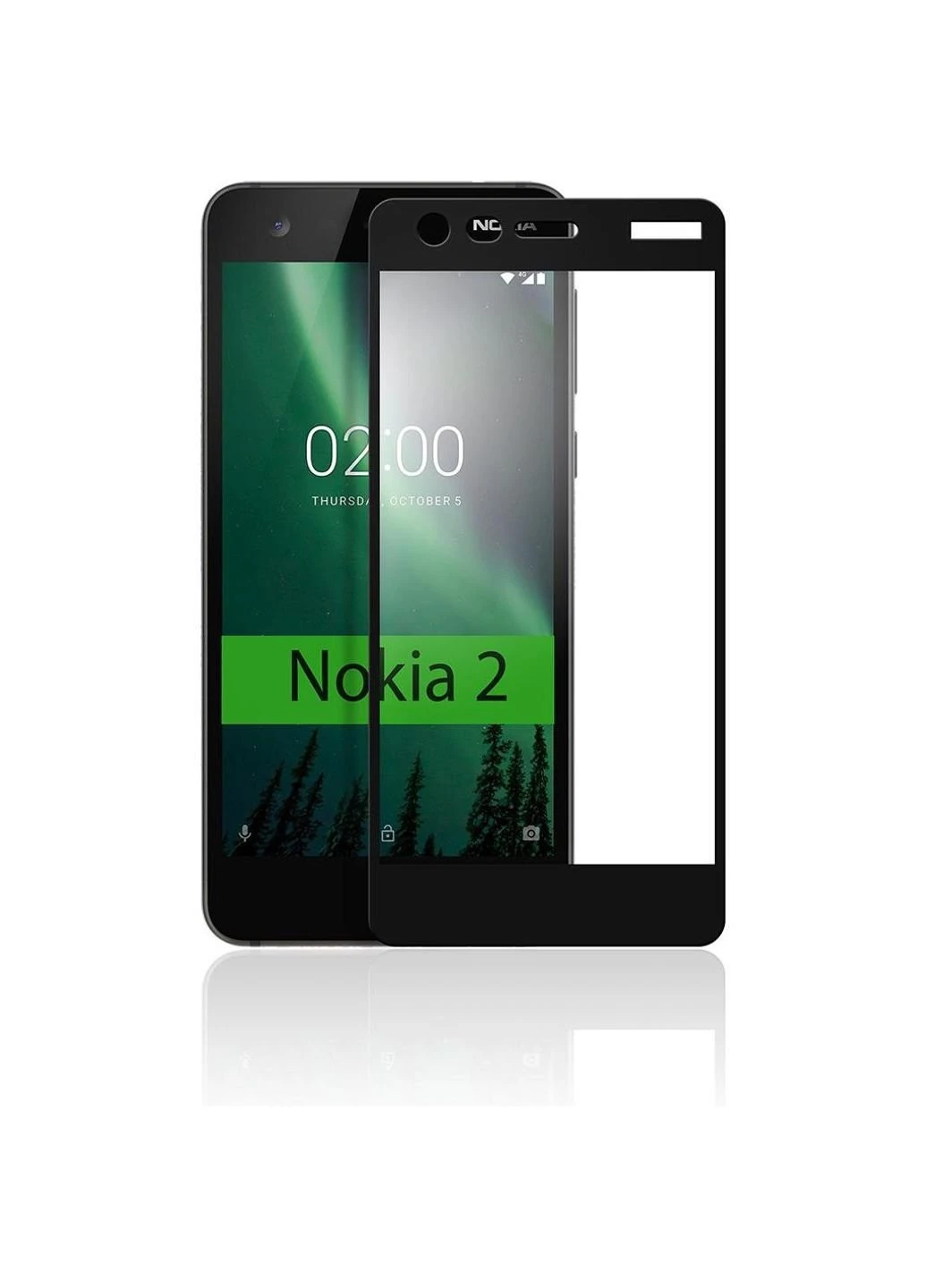 Скло захисне для Nokia 2 Black (VTPGS-N2B) Vinga (252370594)
