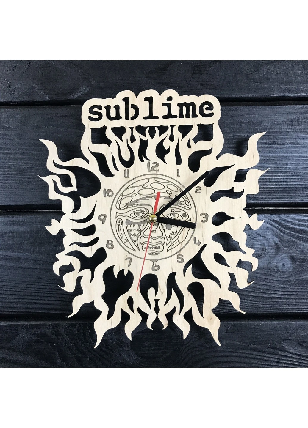 Круглые дизайнерские деревянные часы «Sublime» 7Arts (253565912)