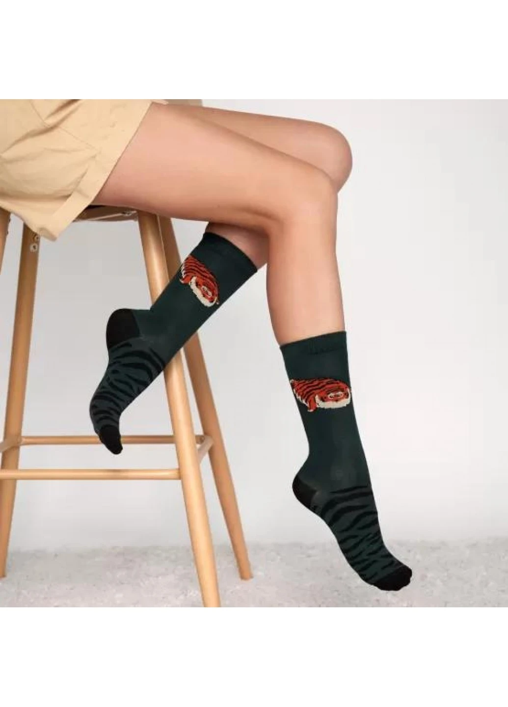 Зелені шкарпетки V&T Socks анімалістичні (251852333)