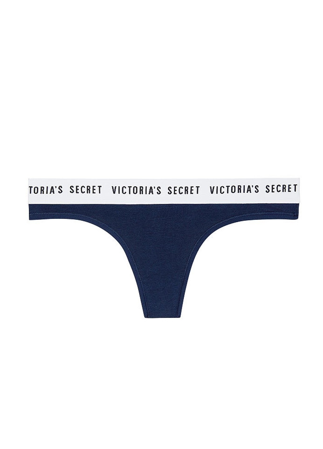 Трусики Victoria's Secret стринги логотипы синие повседневные хлопок