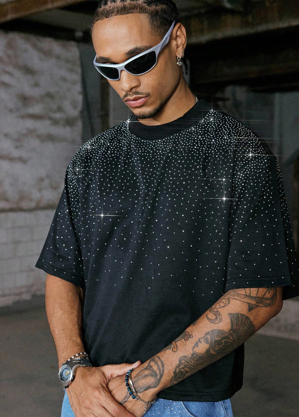 Чорна футболка SHEIN