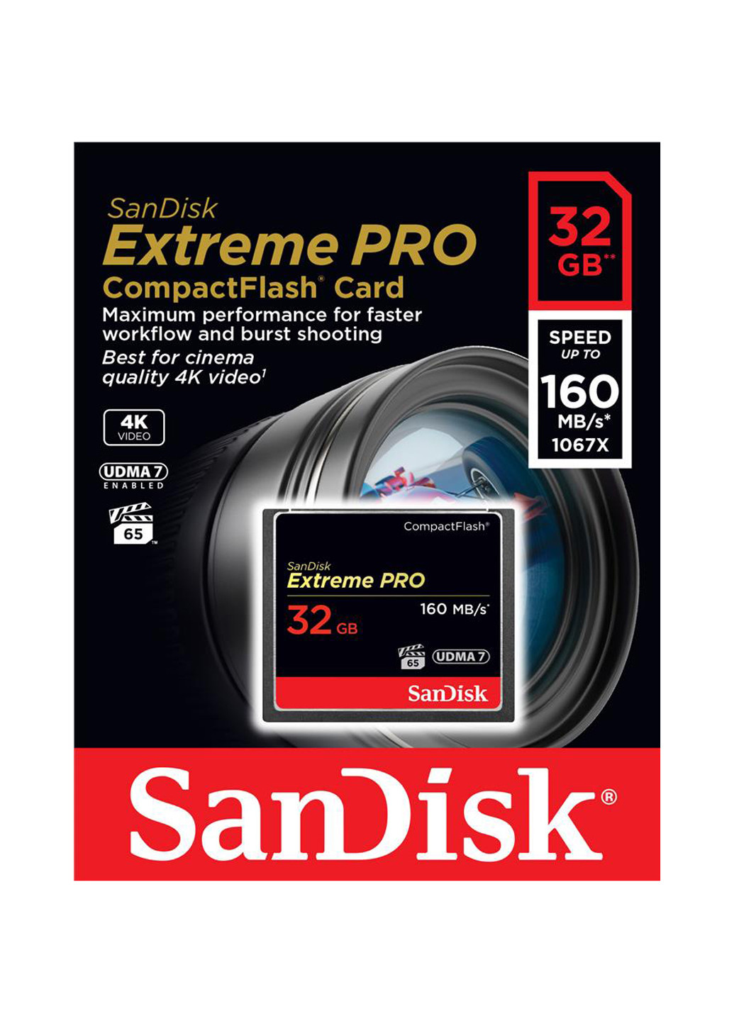 Карта памяти CF 32GB 1066X Extreme Pro (SDCFXPS-032G-X46) SanDisk карта памяти sandisk cf 32gb 1066x extreme pro (sdcfxps-032g-x46) (130843181)