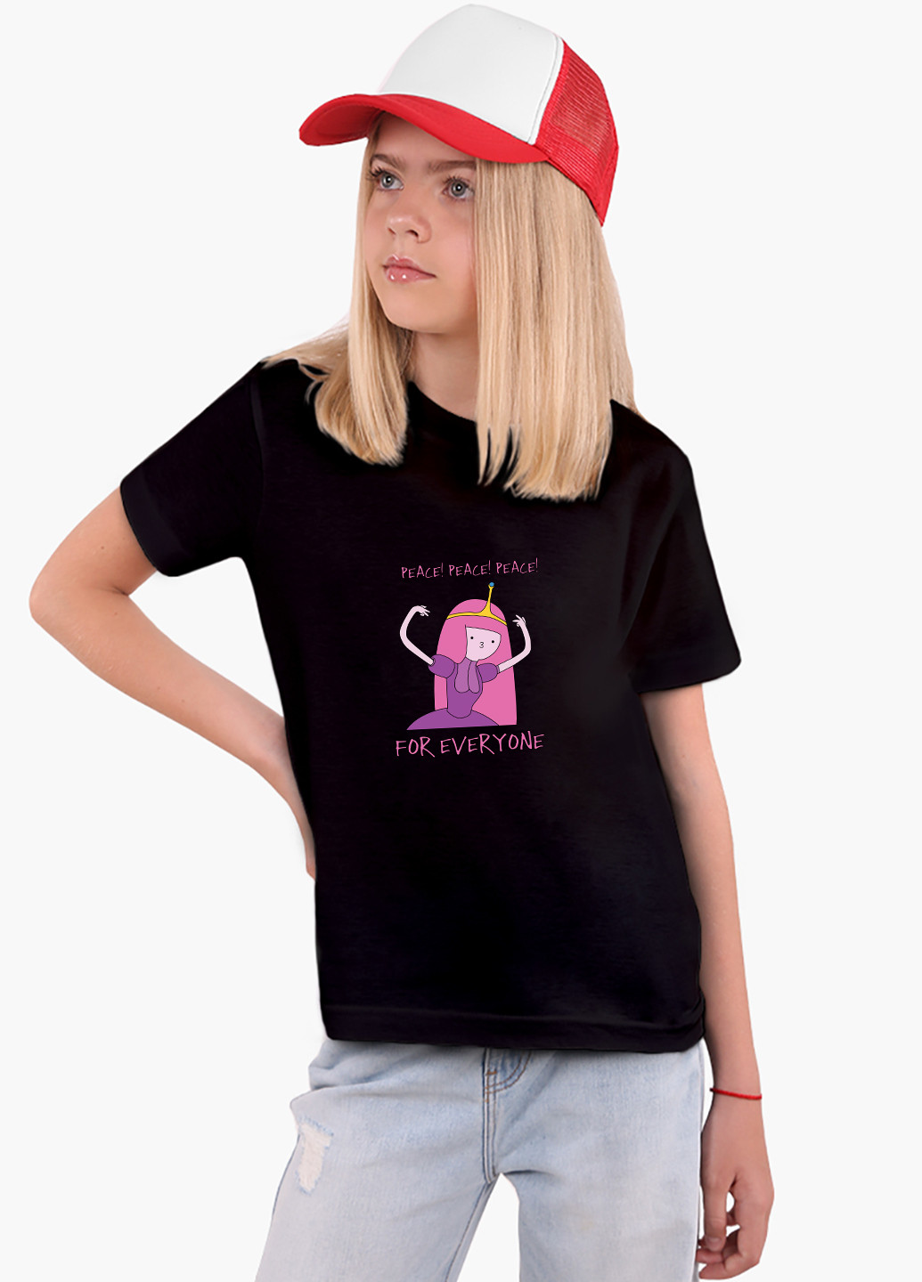 Черная демисезонная футболка детская принцесса бубульгум время приключений (adventure time)(9224-1576) MobiPrint