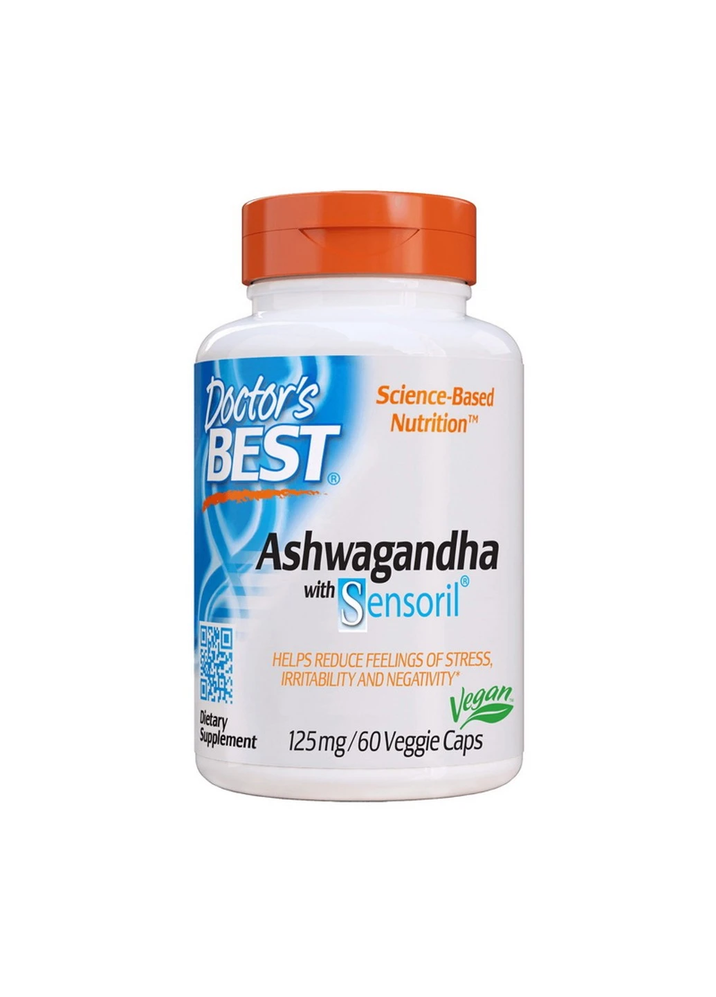 Ашваганда Ashwagandha with Sensoril 125 mg 60 вег. капсул Doctor's Best (255408278)
