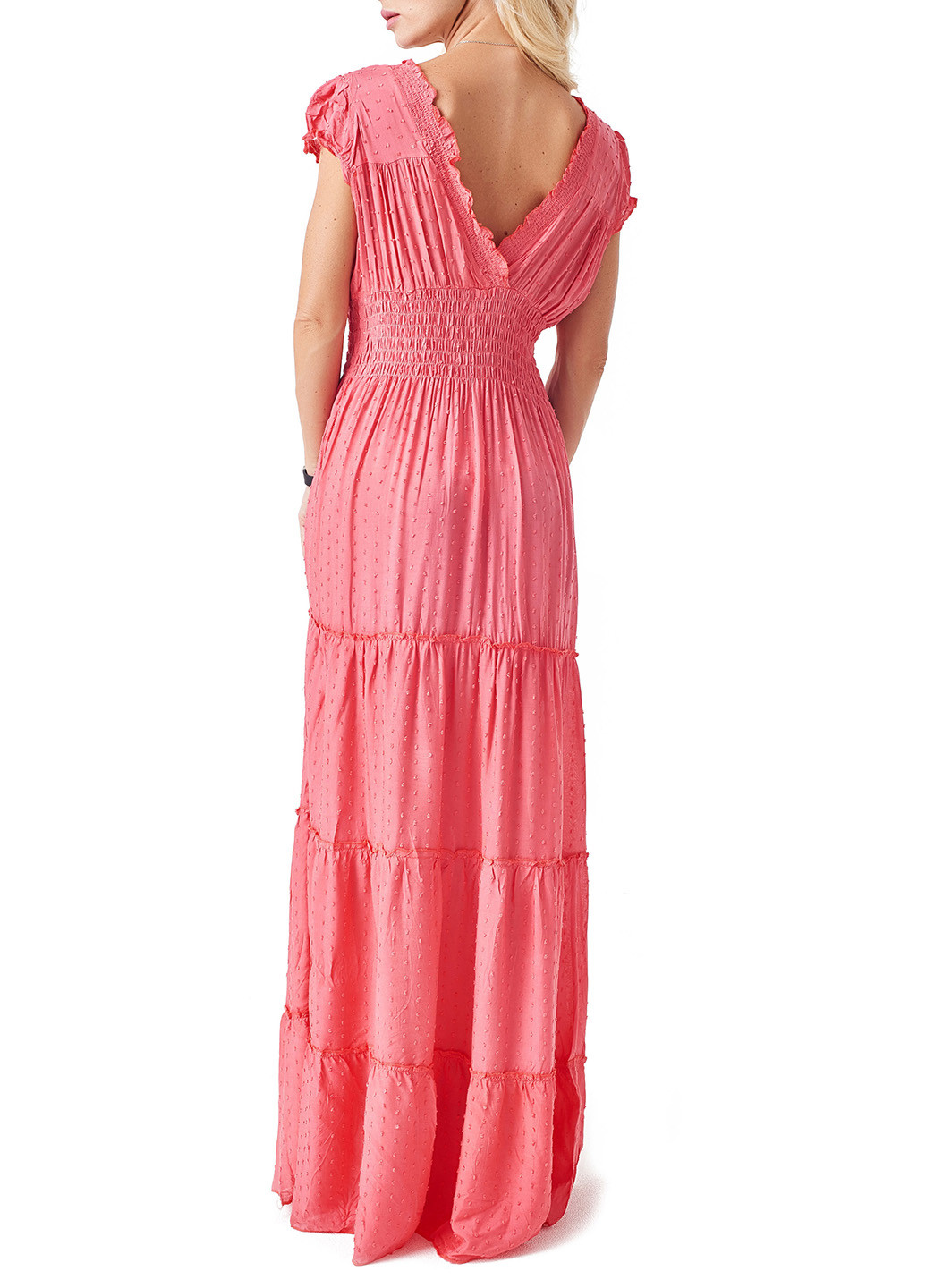 Розовое кэжуал платье deSHURA однотонное