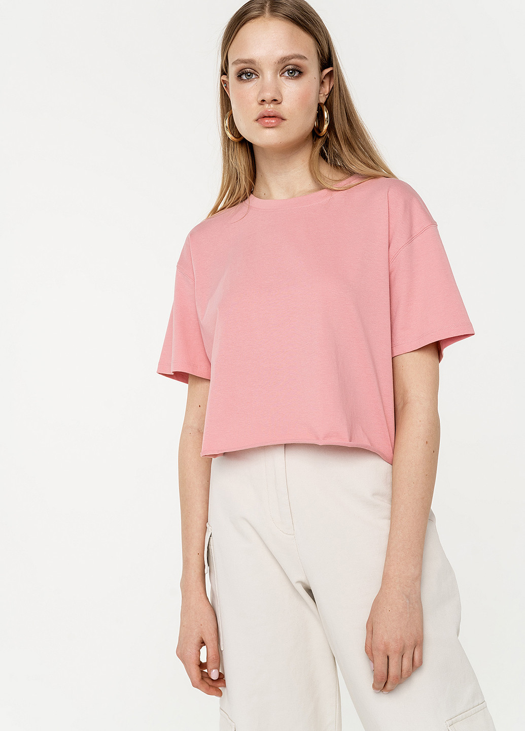 Розовая летняя футболка befree