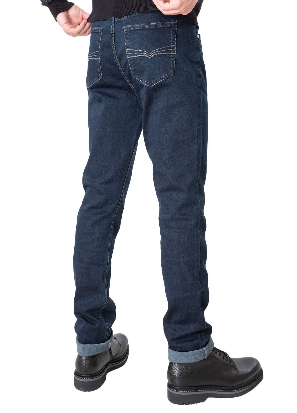 Синие демисезонные джинсы E-Bound