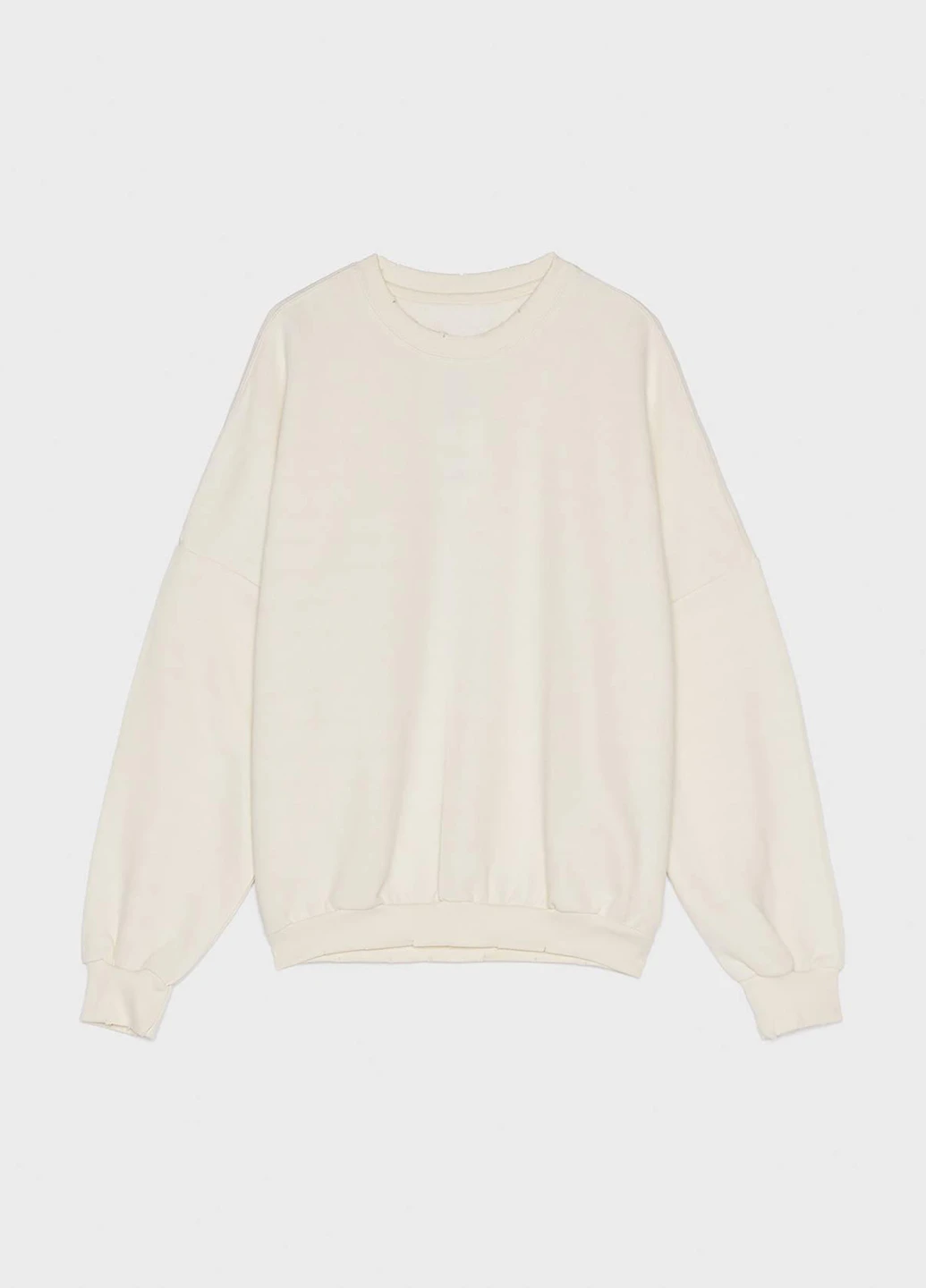 Молочний світшоти Bershka однотонний без декору (248895739)