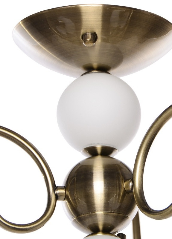 Люстра для кухни потолочная классическая с подсветкой LK-264C/3 E27+LED Brille (253887026)