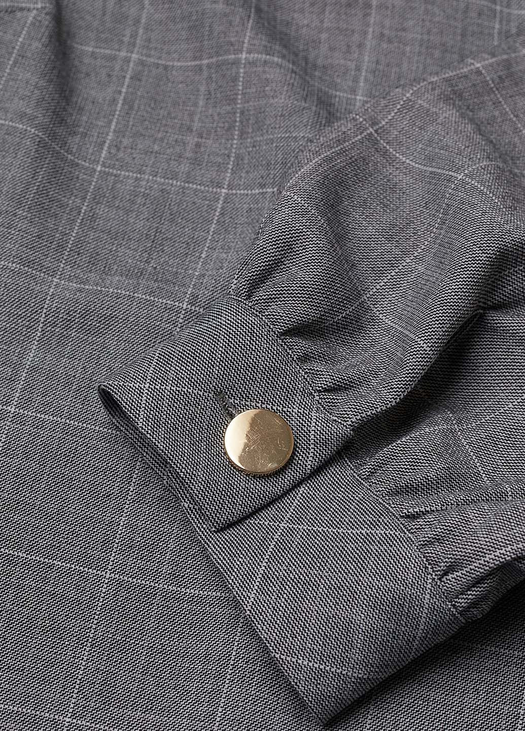 Сіра кежуал сукня футляр H&M в клітинку