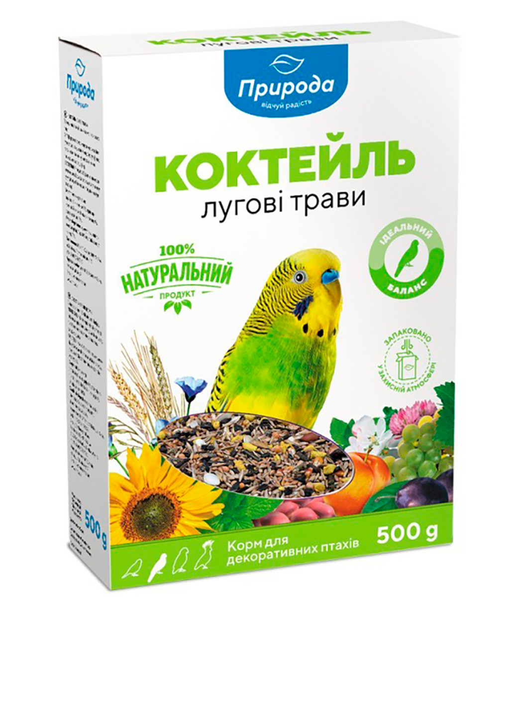 Сухой корм Коктейль Луговые травы, 500 г Природа (251150024)