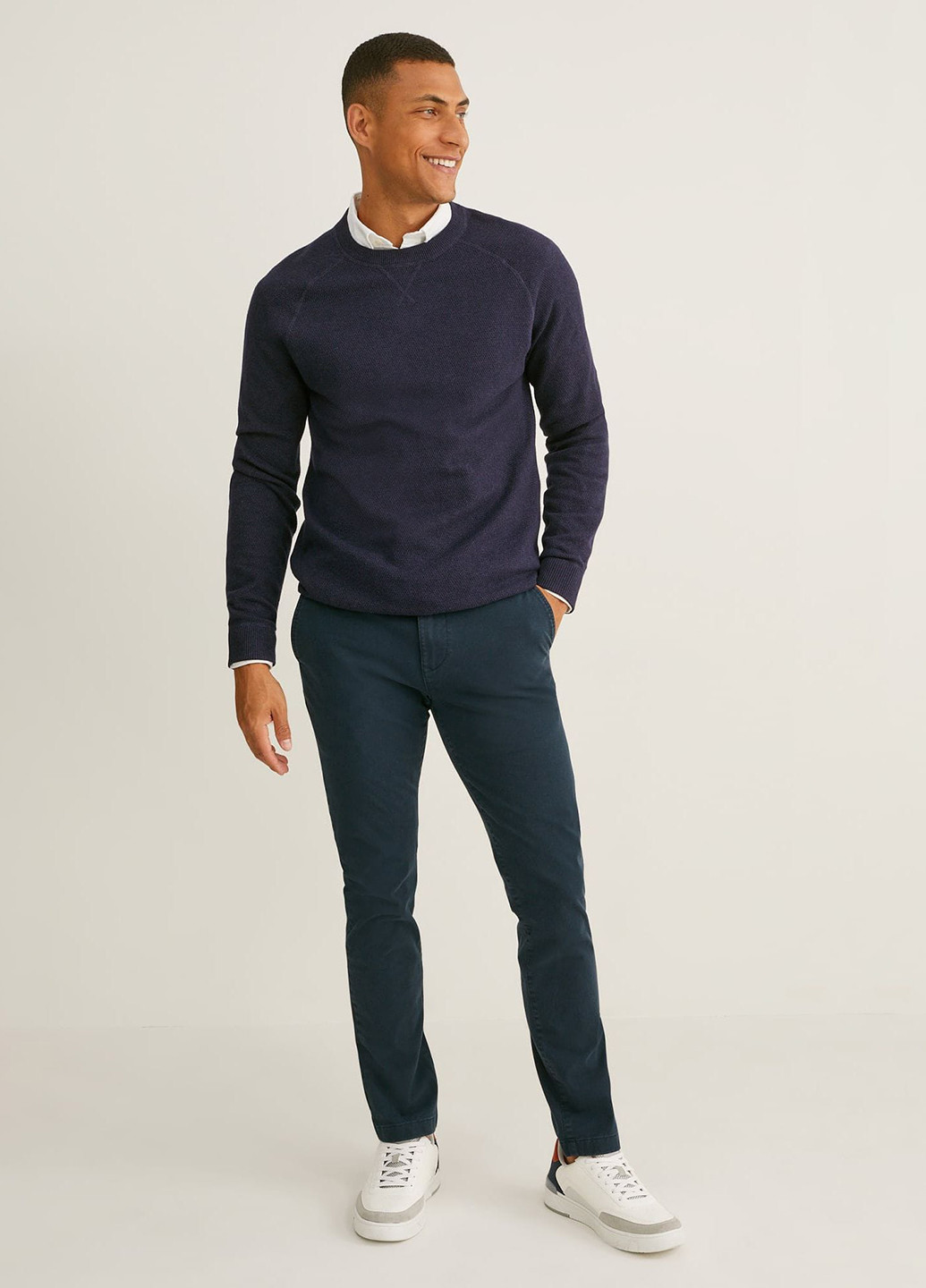 Темно-синий демисезонный свитер джемпер C&A